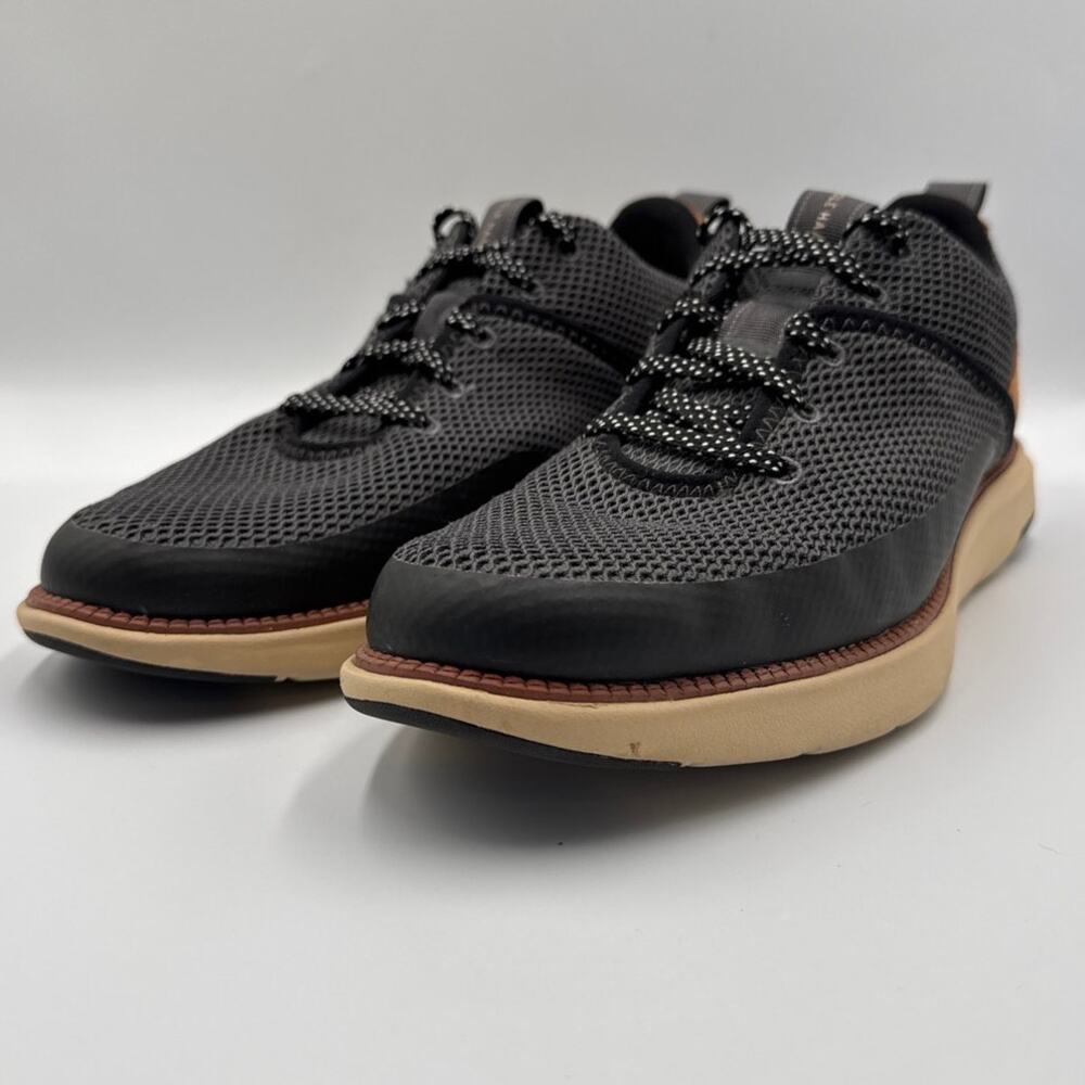 Cole Haan Zero Grand Atlantic C34651 Mens 10 Gray Mesh Suede Hybrid Dress Shoes
